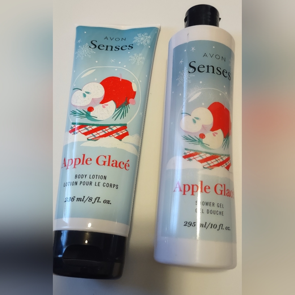Avon senses Apple glace' body lotion & shower gel